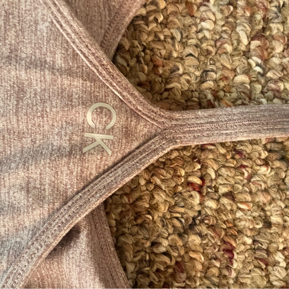 Calvin Klein Performance Heathered Pink Camisole - Picture 3 of 4